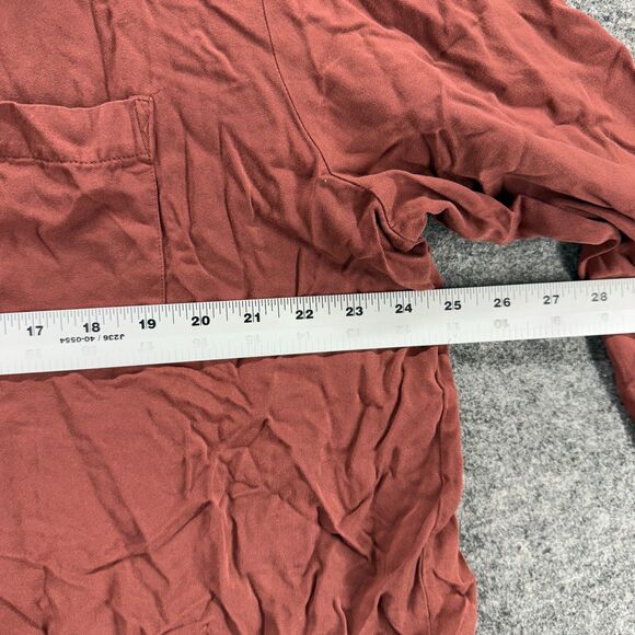 A New Approach Shirt Women 2XL Brown Button Up Collared Long Sleeve Rayon Casual - Picture 5 of 7